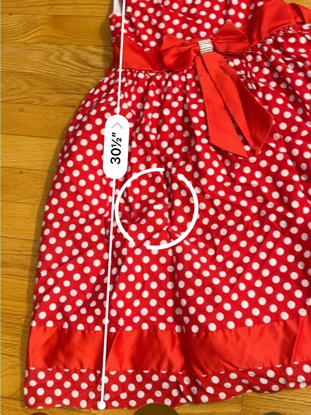 Girls Red Polka Dot Minnie-Inspired Costume Dress with Minnie Headband ears